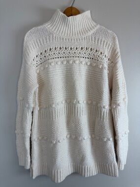 Lou & Grey Chunky Oversized Cream Sweater Women’s Small
